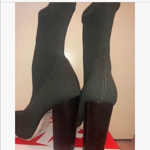 Steve Madden Olive green sock boots
